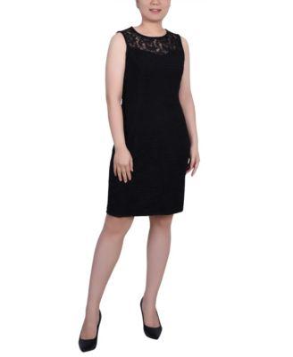 ny collection womens novelty knit lace dress 2 piece set