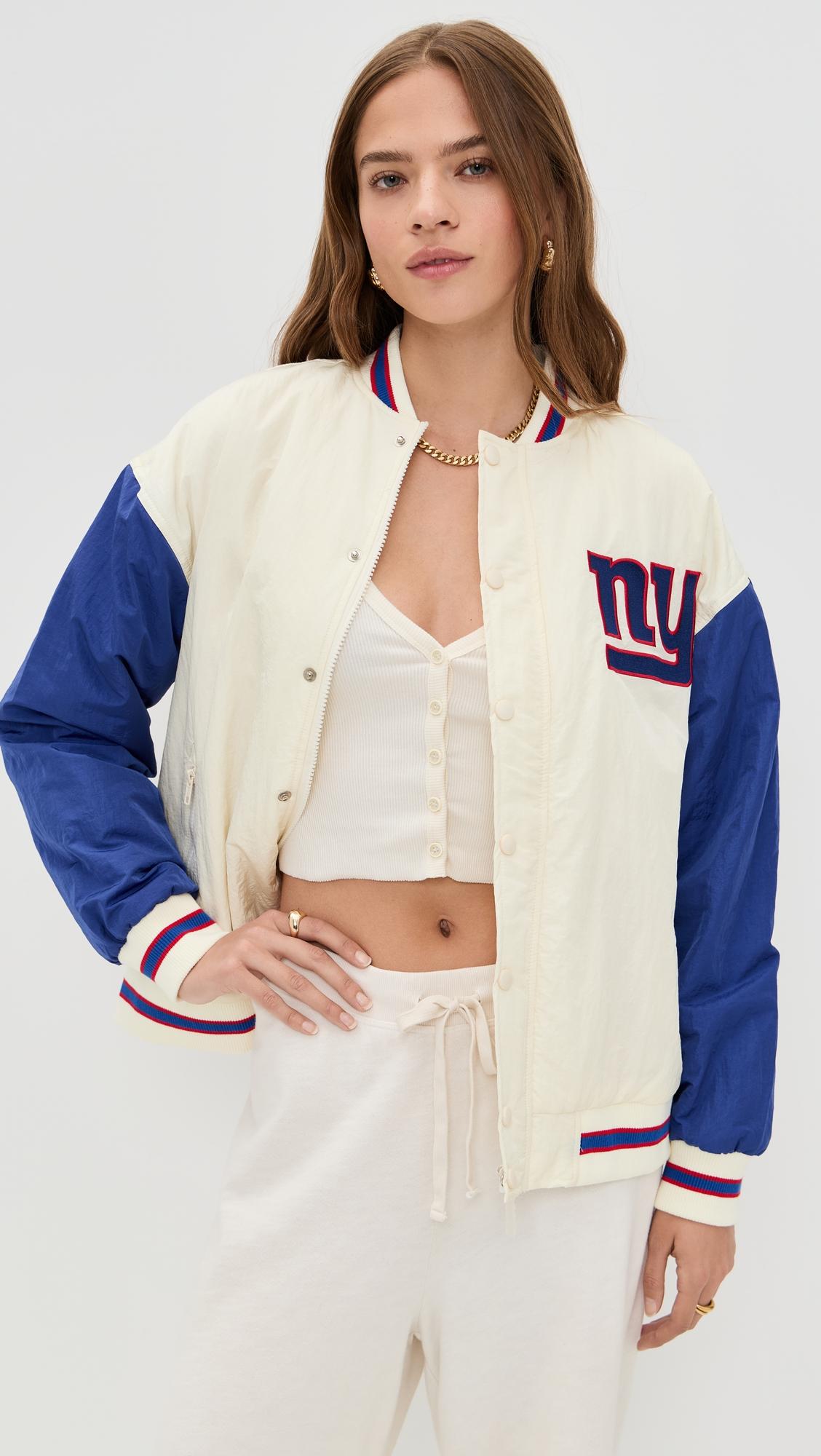 ny giants colorblock bomber jacket