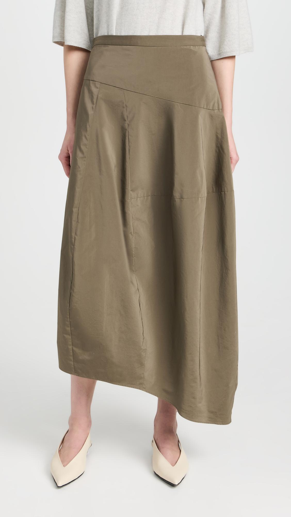 nylon asymmetrical balloon skirt
