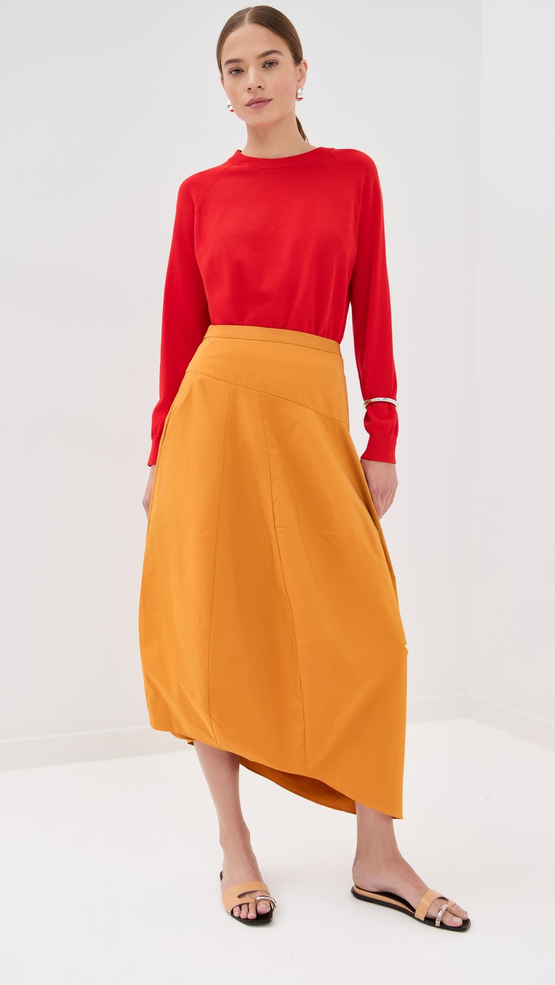 nylon asymmetrical balloon skirt