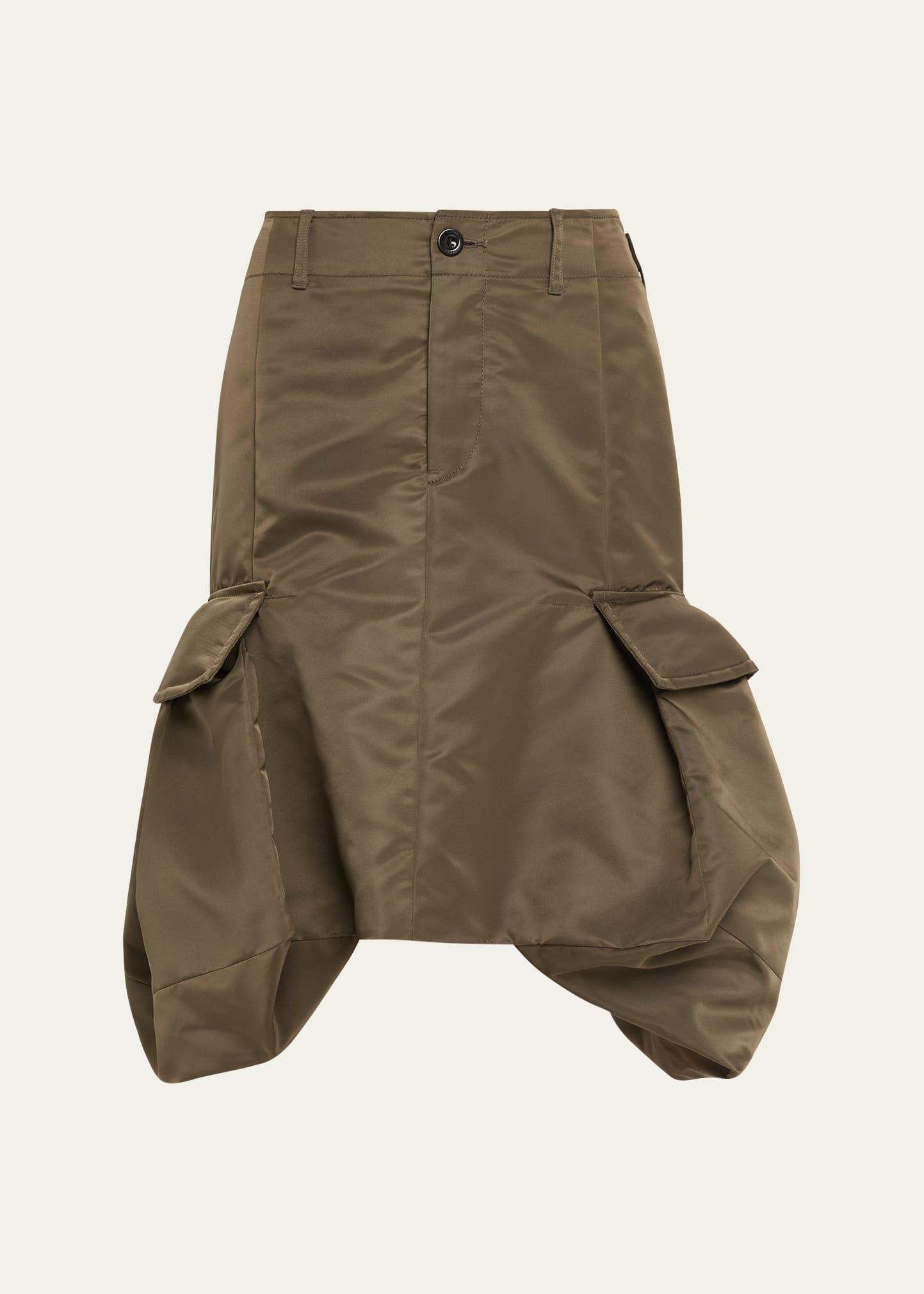 nylon cargo skirt