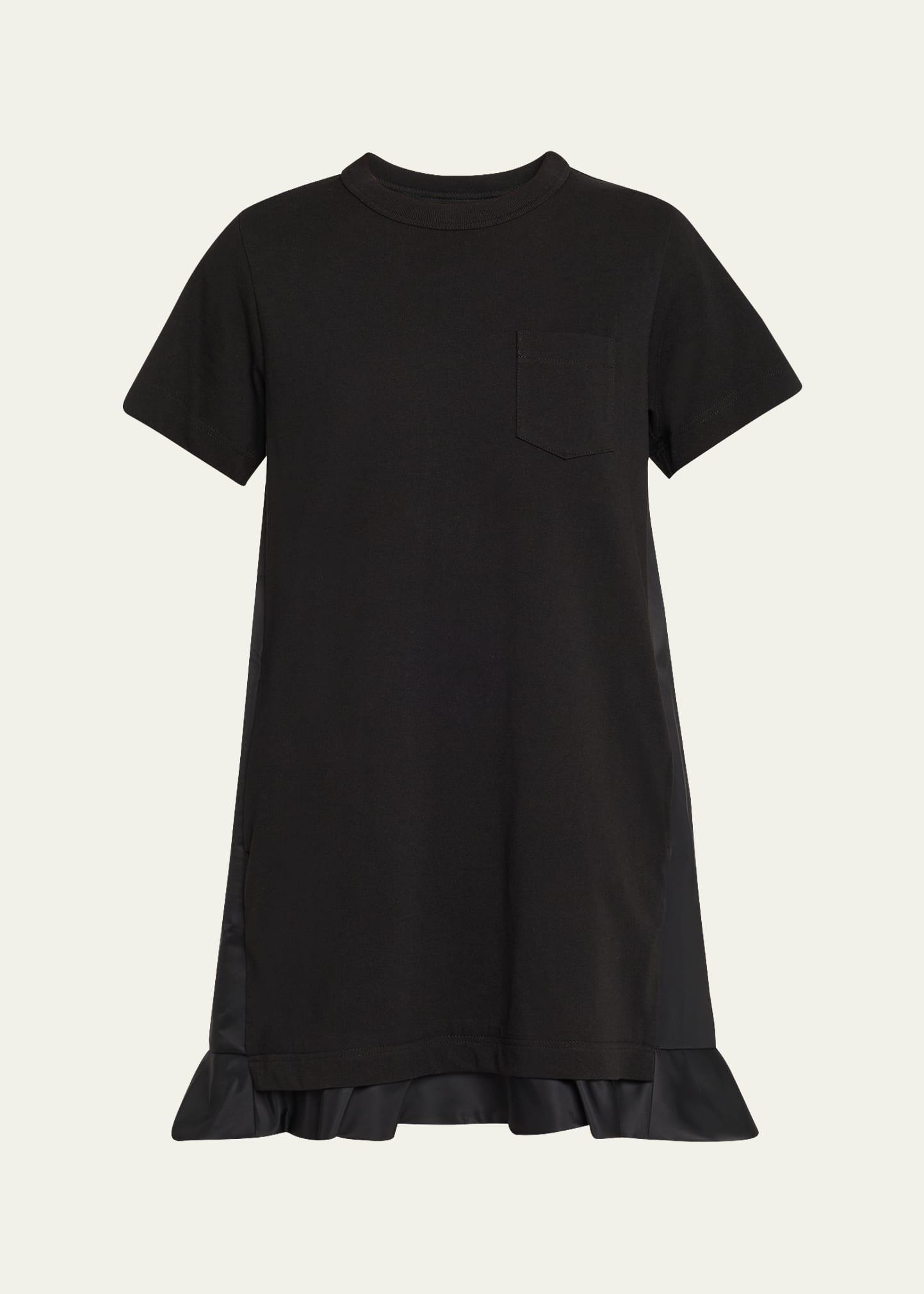 nylon-cotton hybrid mini dress