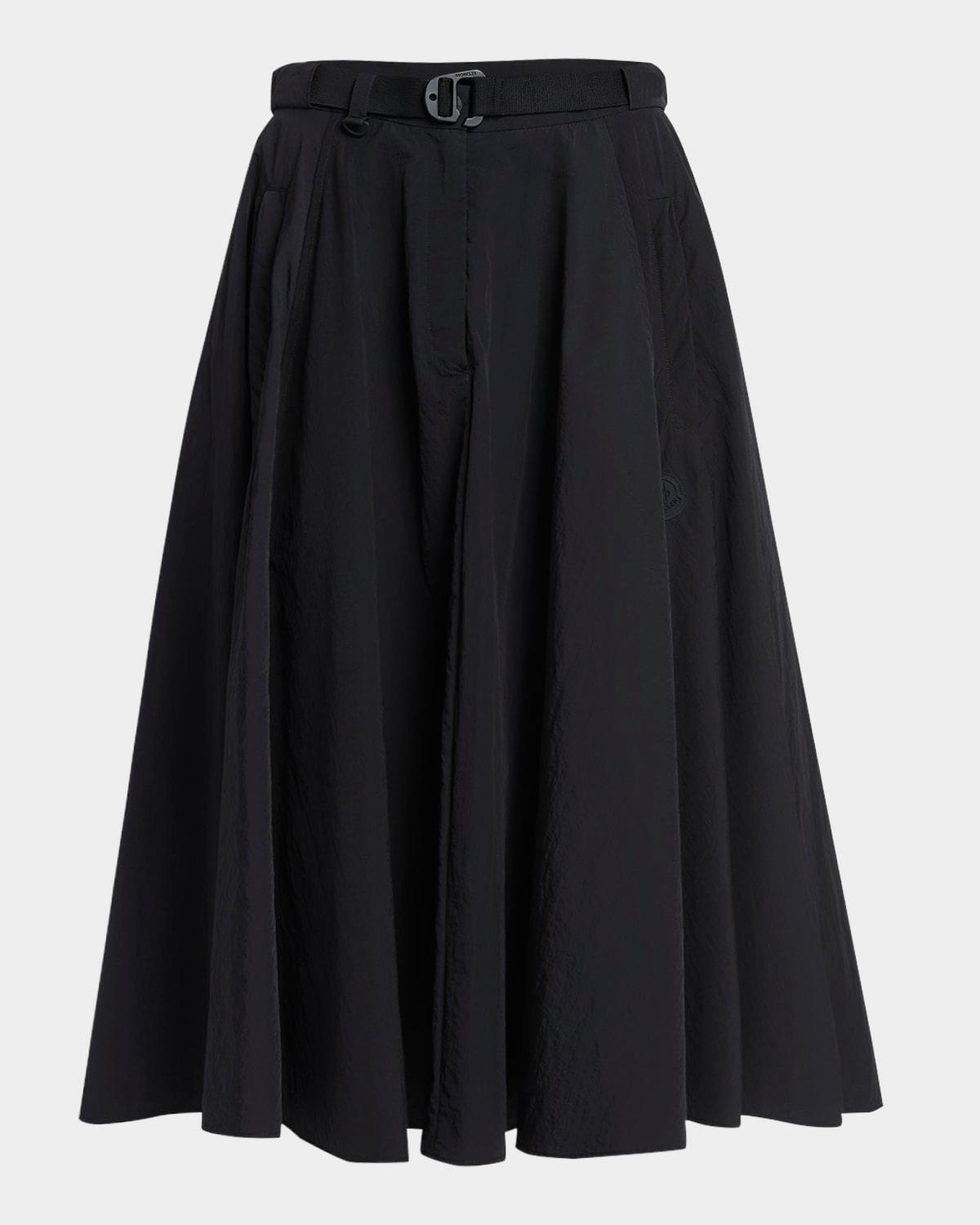 nylon midi skirt
