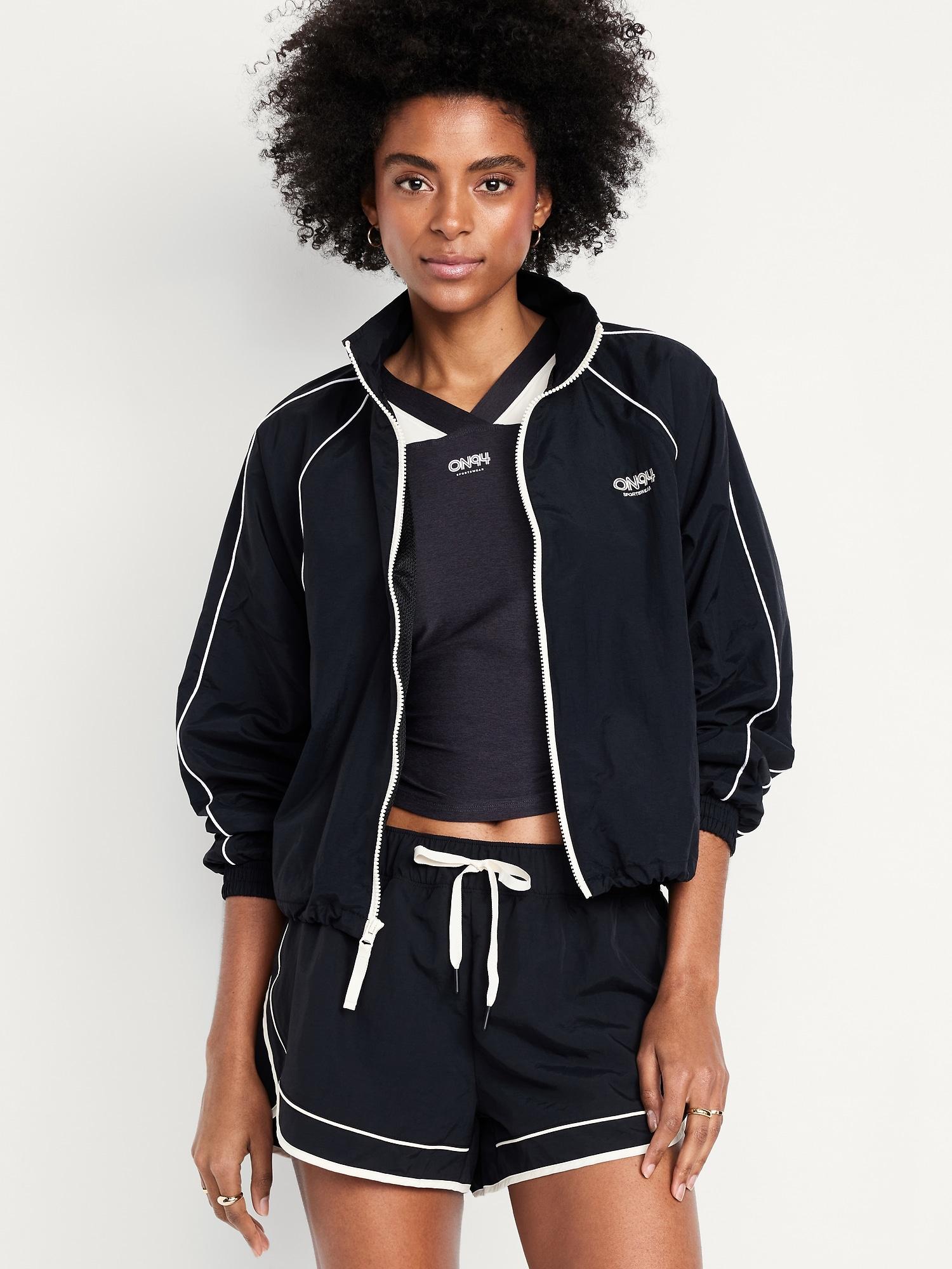 nylon zip jacket