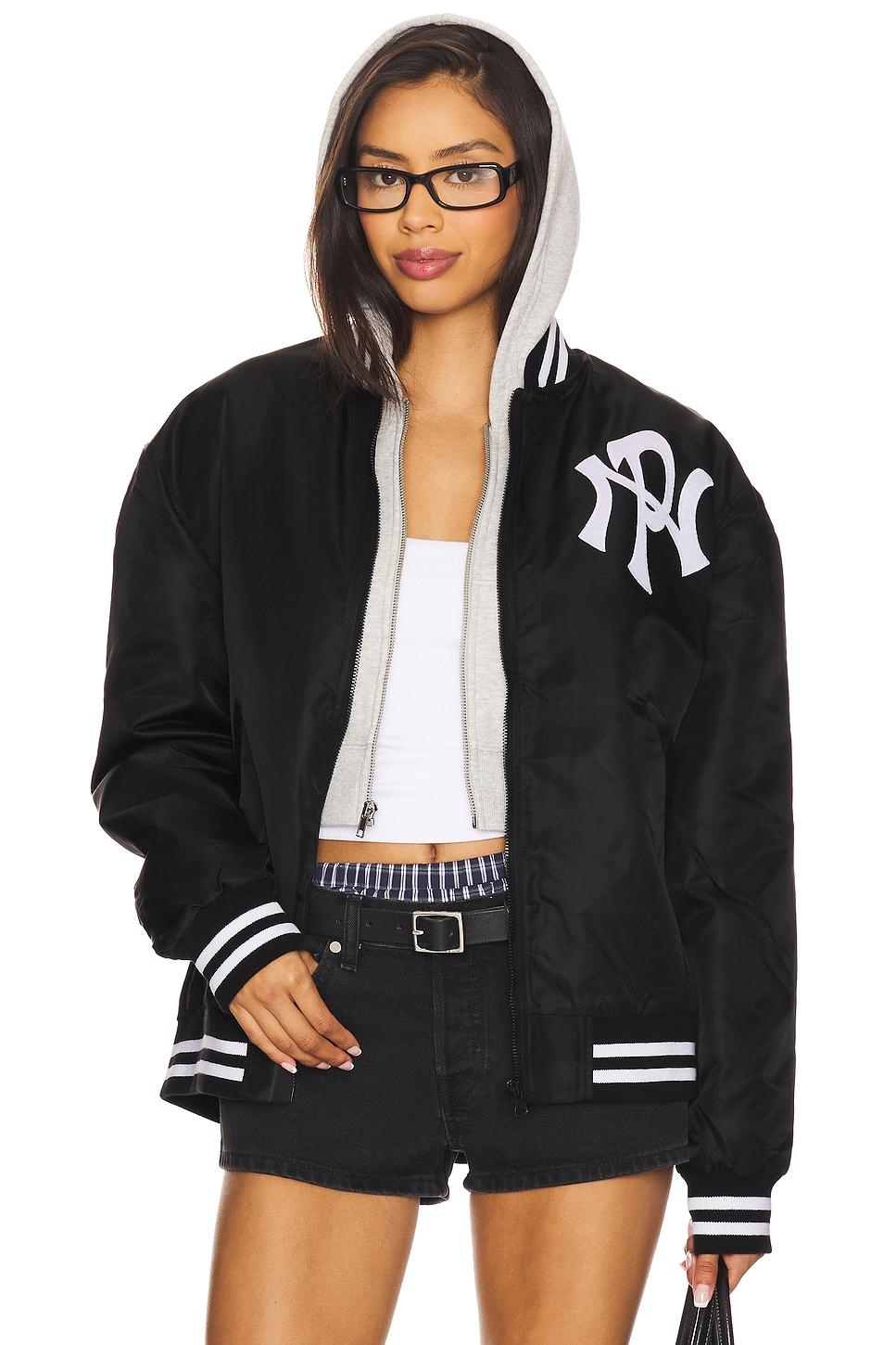 nyp nylon varsity jacket