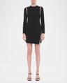 nyx embellished long-sleeve wrap dress