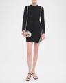 nyx embellished long-sleeve wrap dress