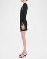 nyx embellished long-sleeve wrap dress