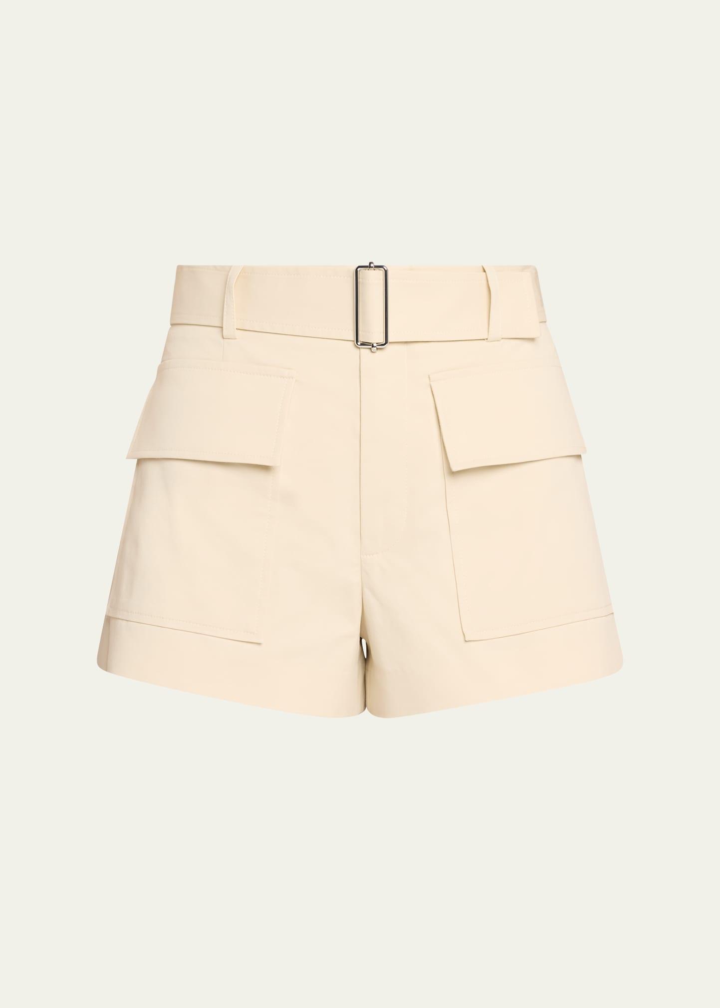 oakland belted twill shorts
