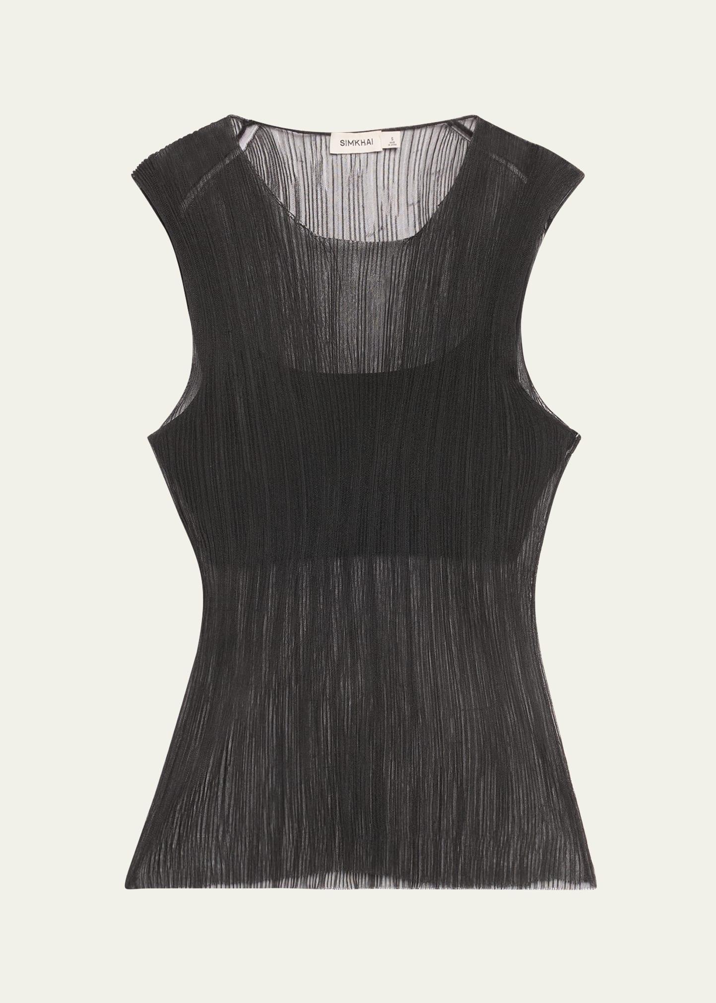 oakley bralette plise knit tank top