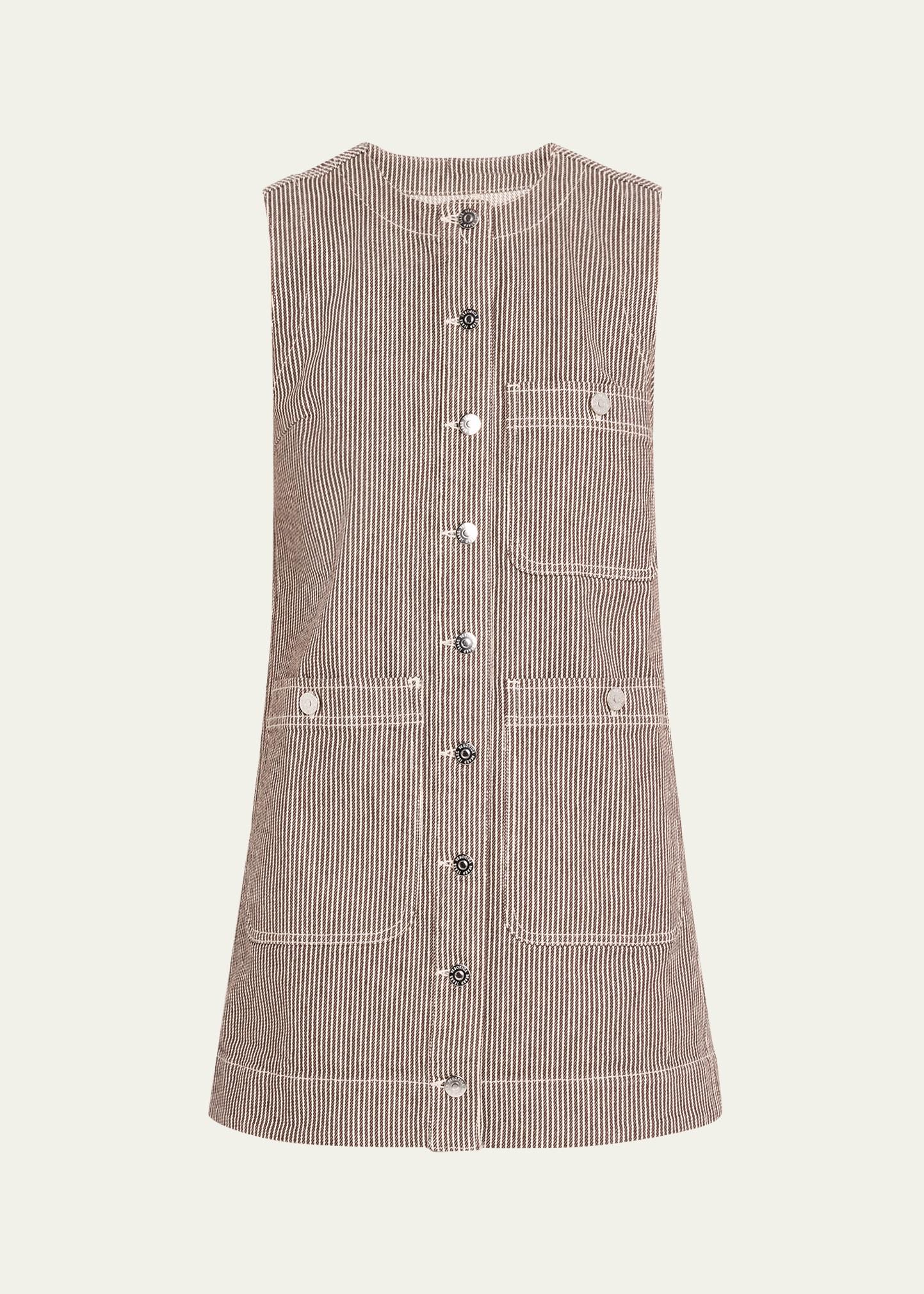 oakley mini striped shift dress