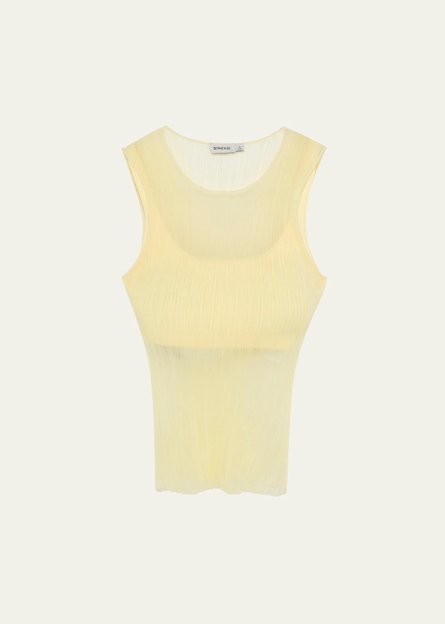 oakley sheer tank top with bralette