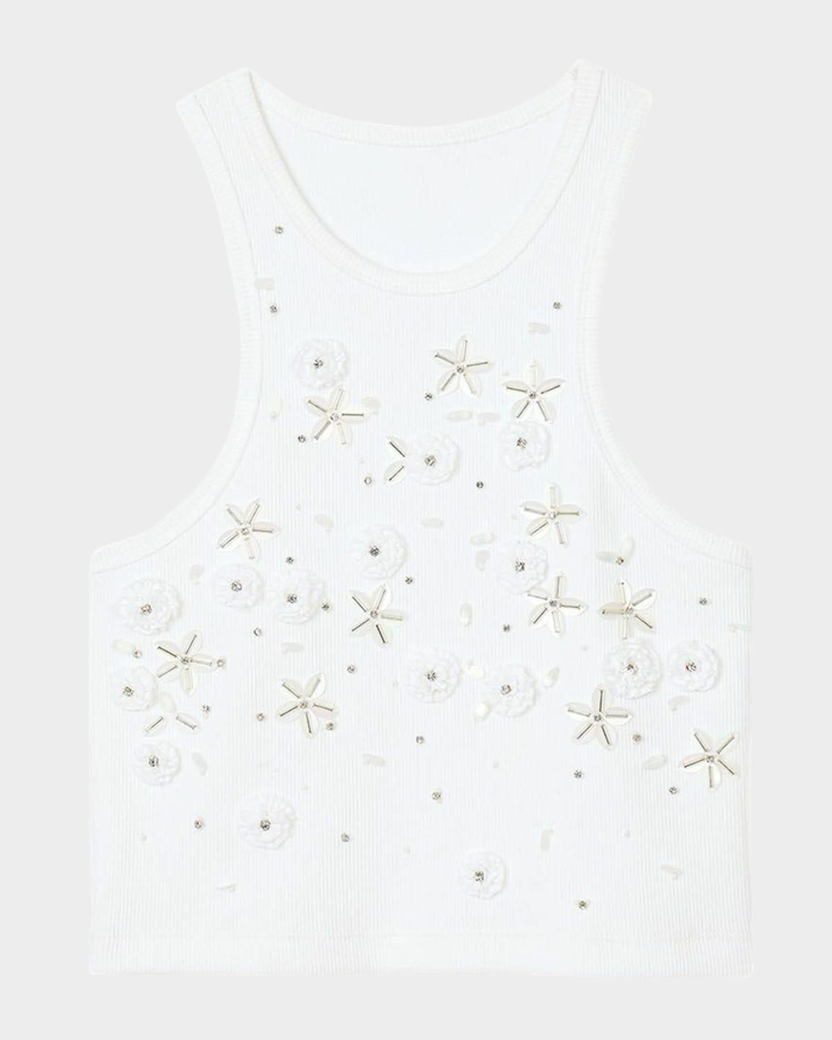 oasis embellished racerback tank top
