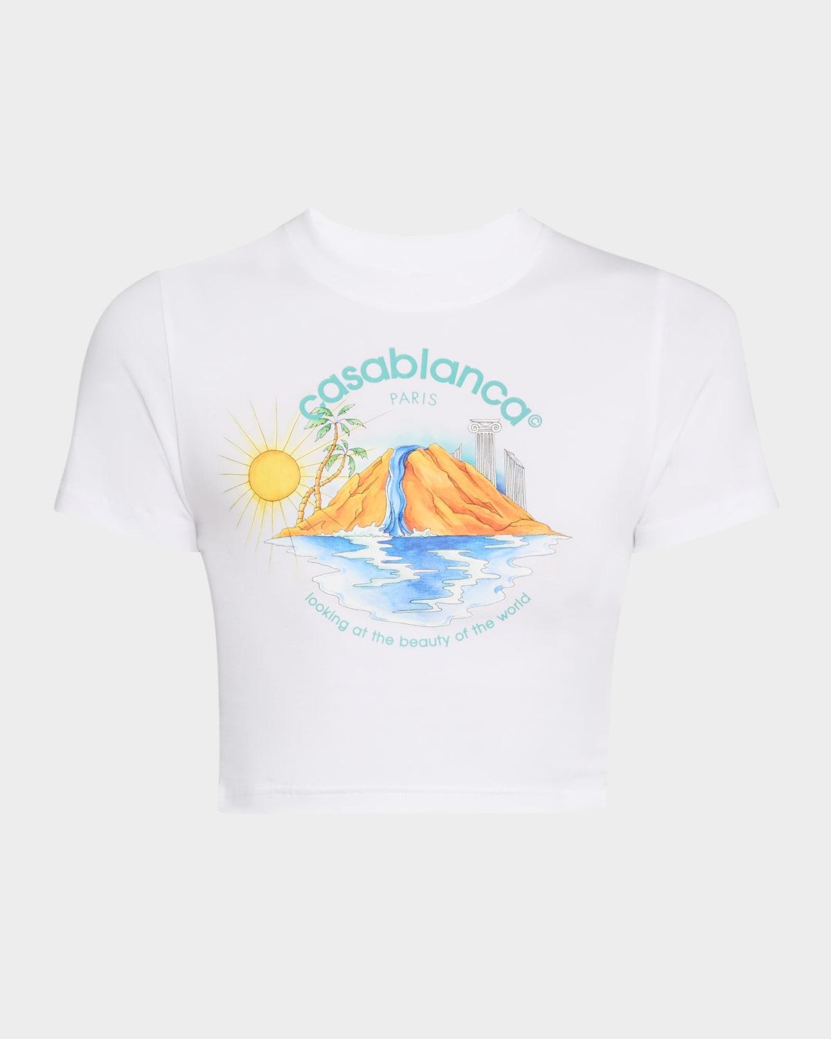 oasis logo print crop baby t-shirt