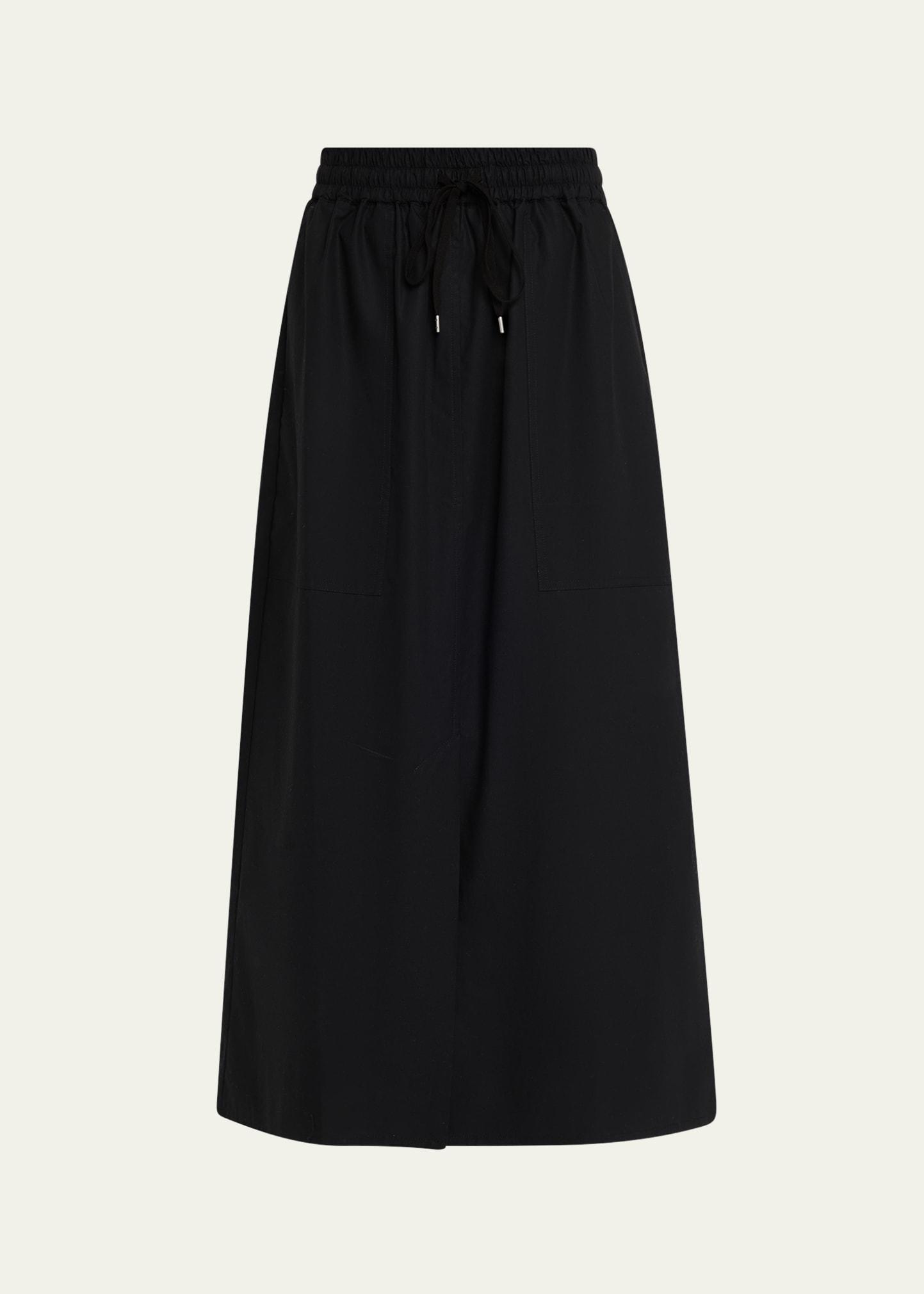 oates drawstring midi skirt with pockets