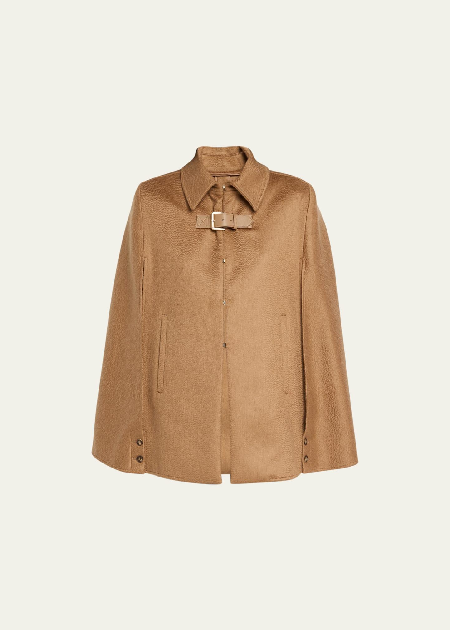 obliqua structured cashmere-blend cape