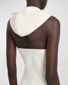 oblique hooded space dress
