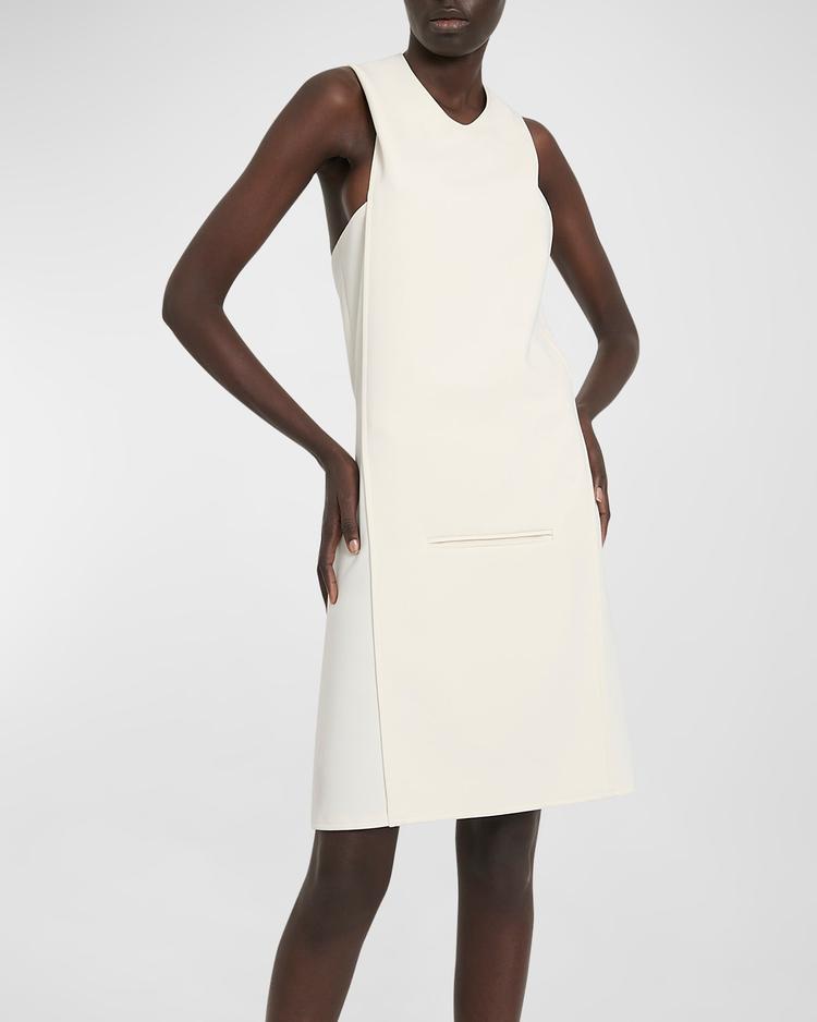 oblique hooded space dress