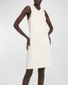 oblique hooded space dress