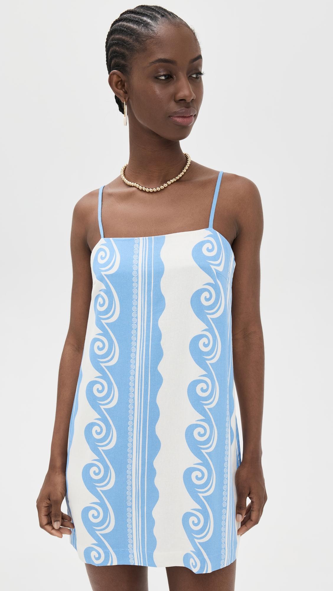 ocean print mini dress