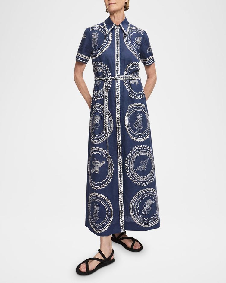 oceane linen shirtdress
