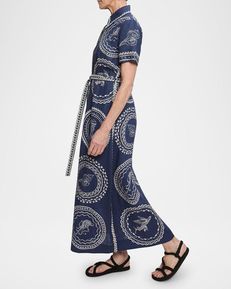 oceane linen shirtdress