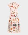 octavia floral cap-sleeve dress