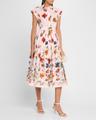 octavia floral cap-sleeve dress