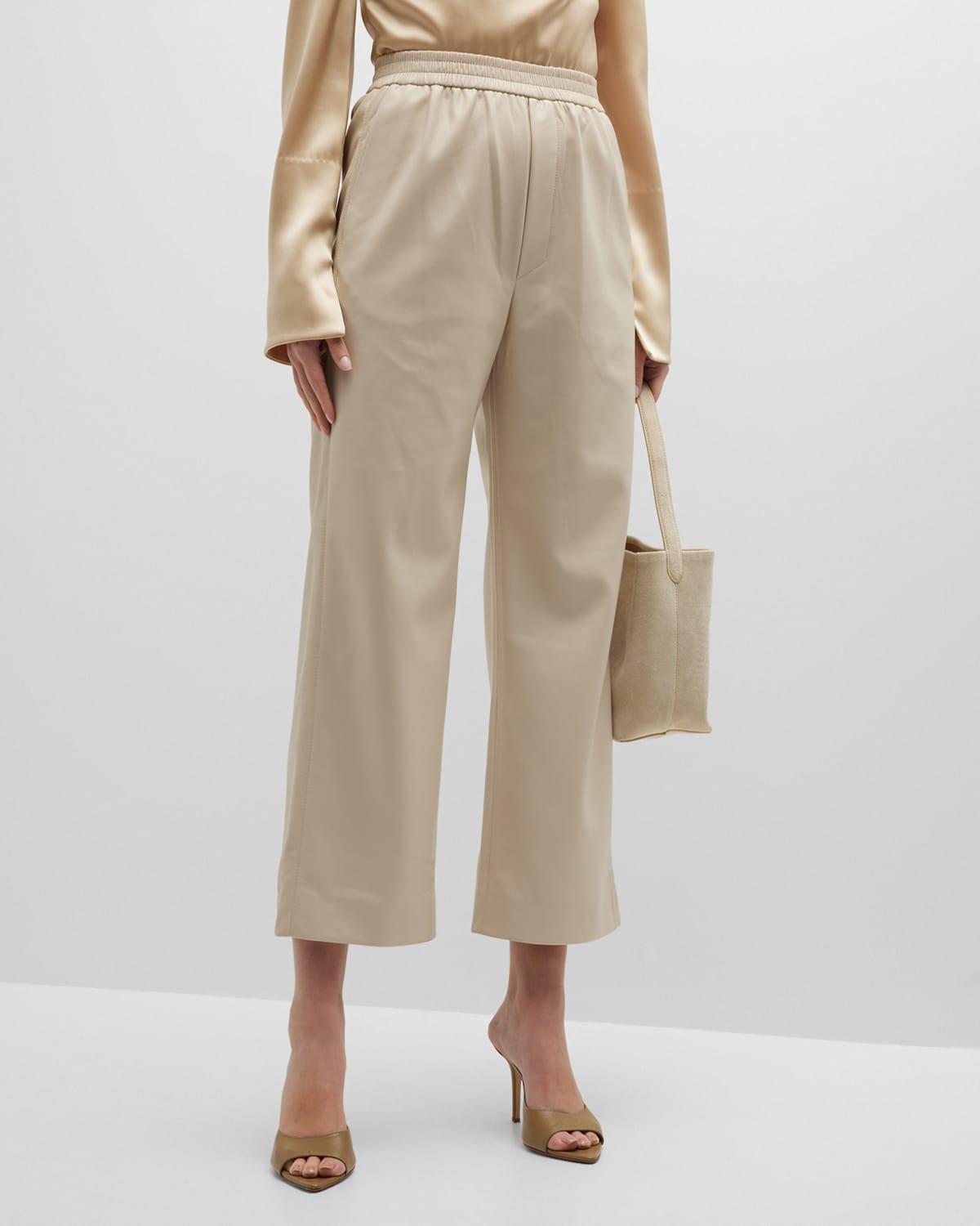 odessa flared faux leather pants