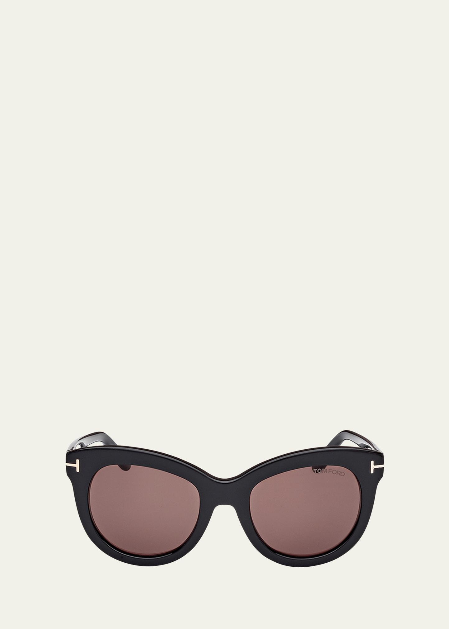 odette round acetate sunglasses