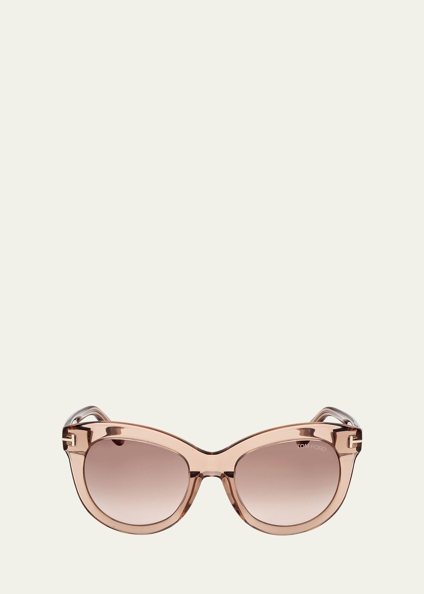odette round acetate sunglasses
