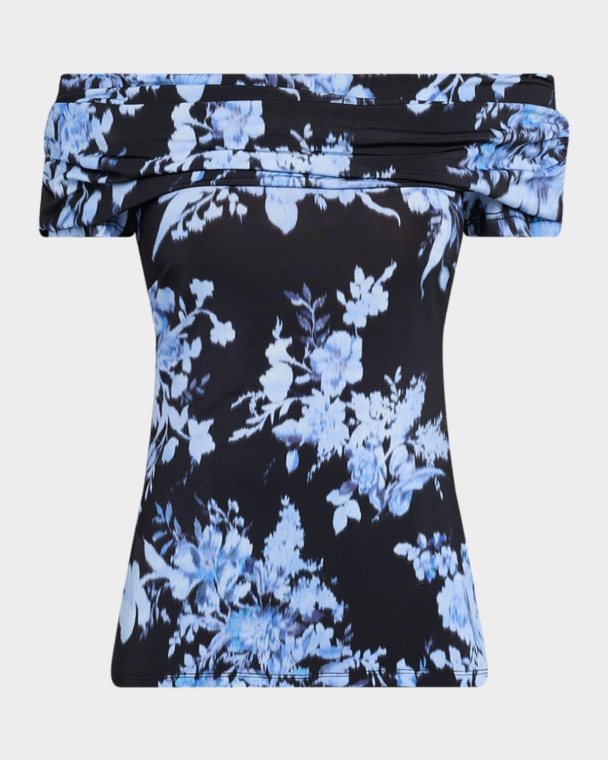off shoulder gathered top