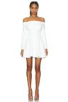 off shoulder grace mini dress