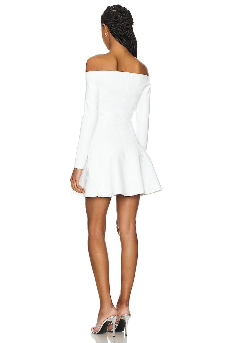 off shoulder grace mini dress