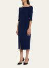 off-shoulder midi dress