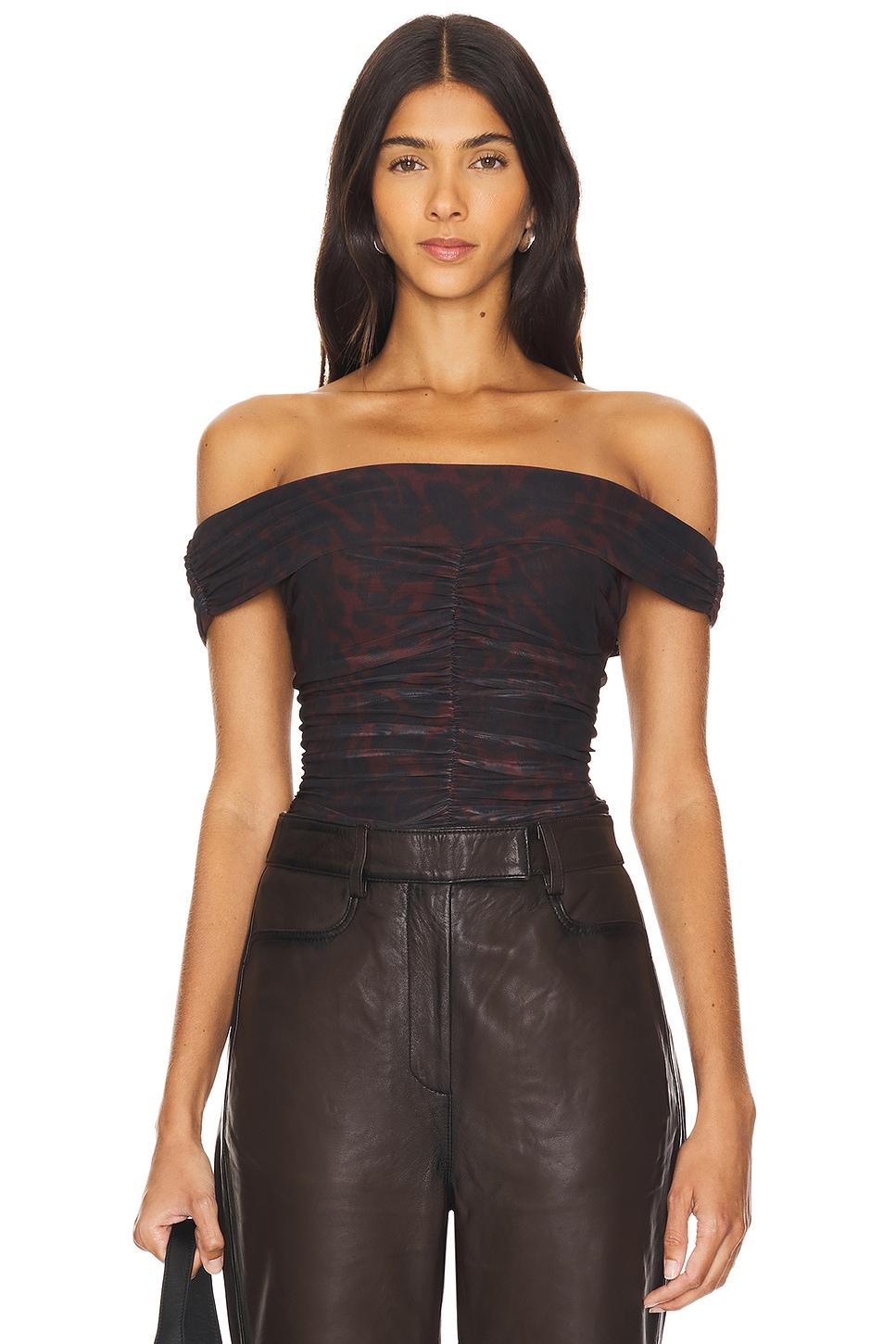 off-shoulder ruched top