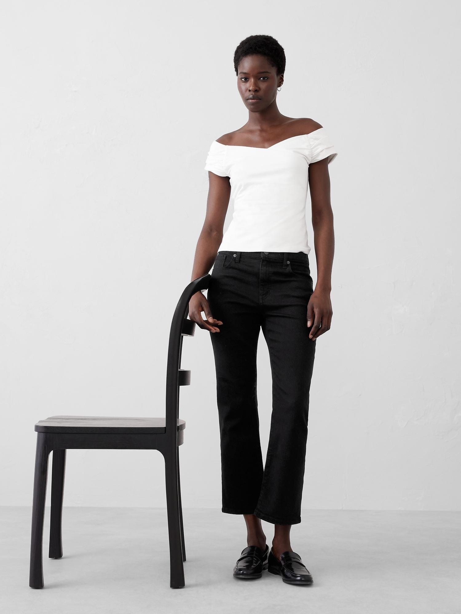 off-shoulder soft stretch top