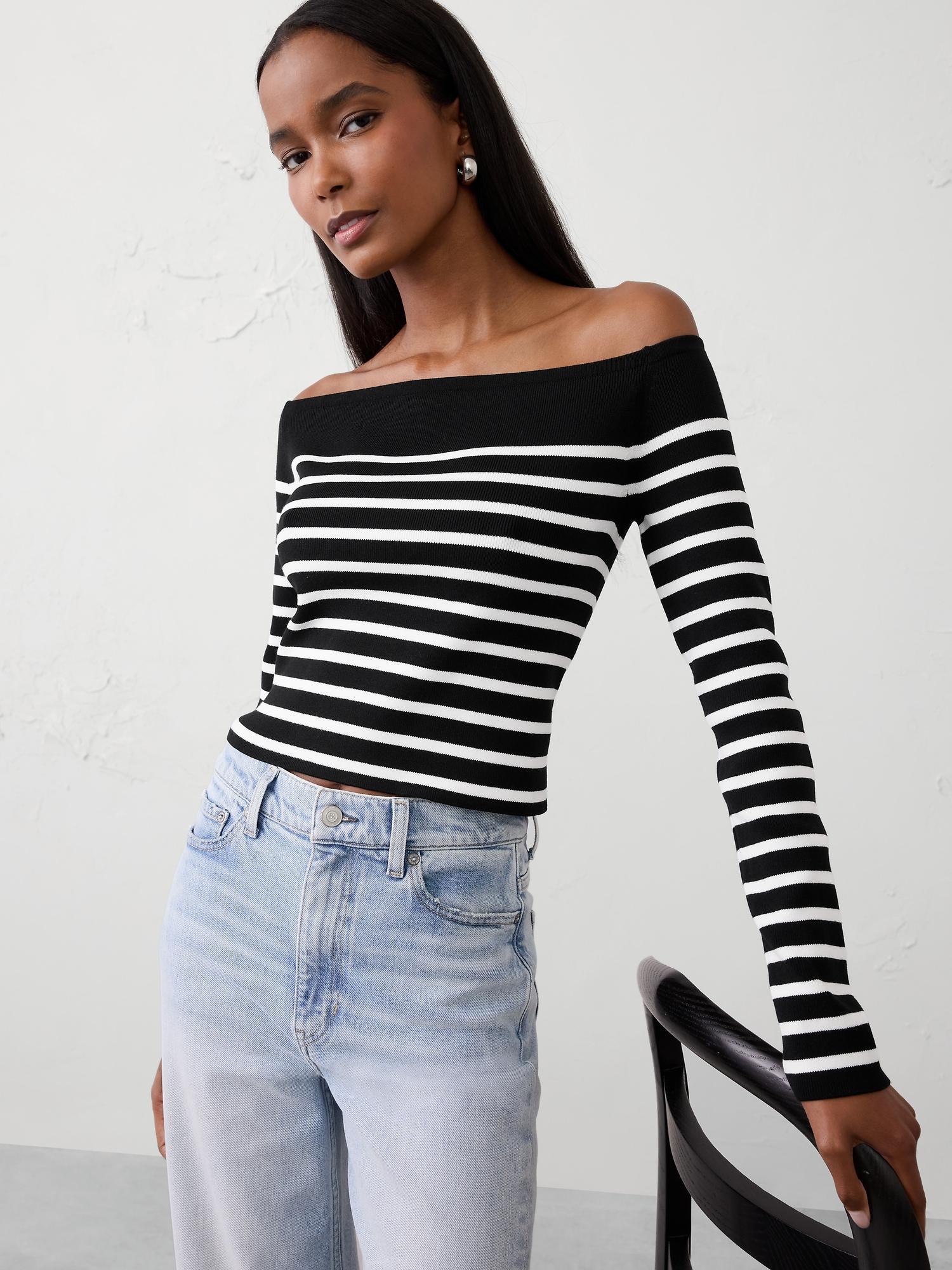 off-shoulder sweater