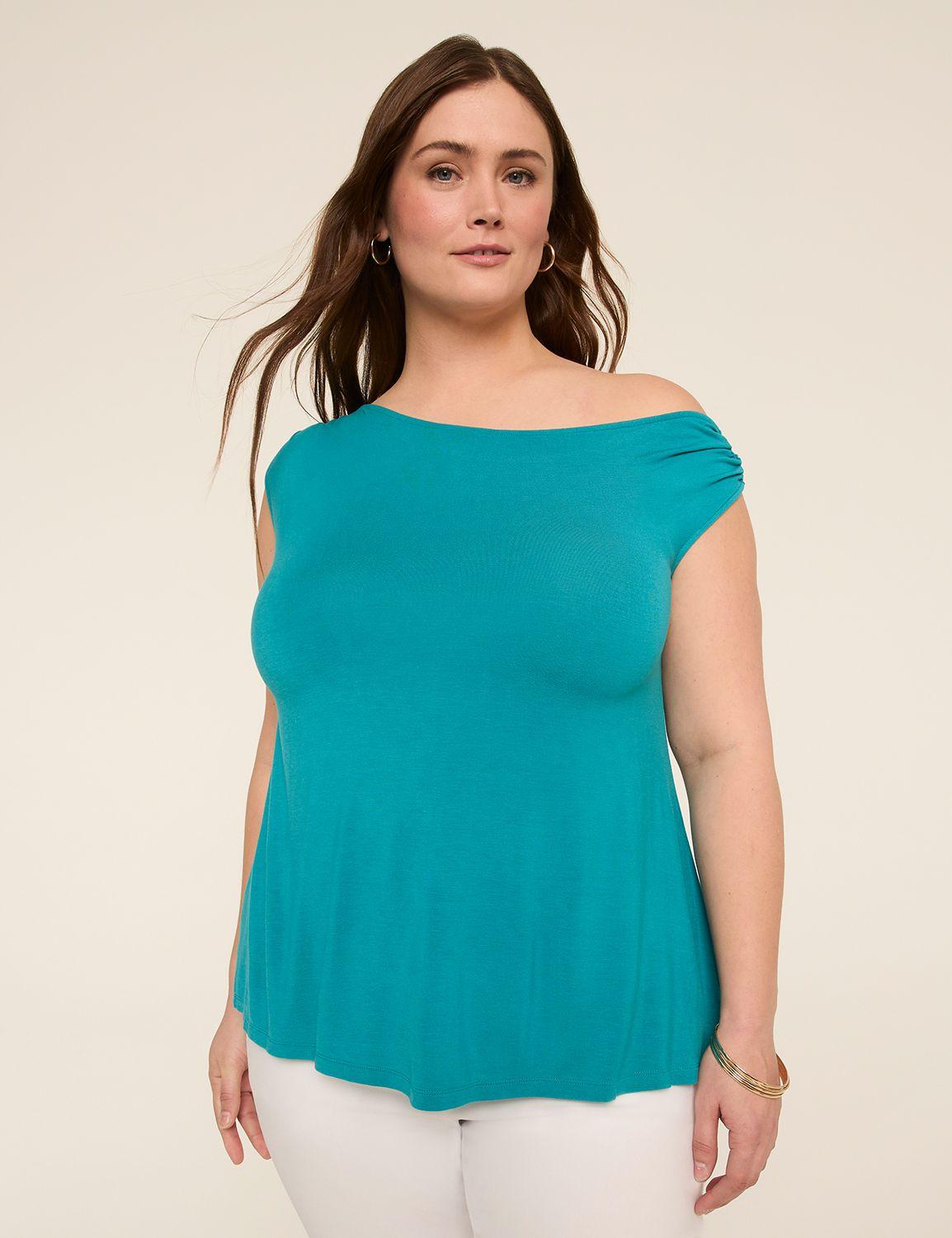 off-the-shoulder asymmetrical top