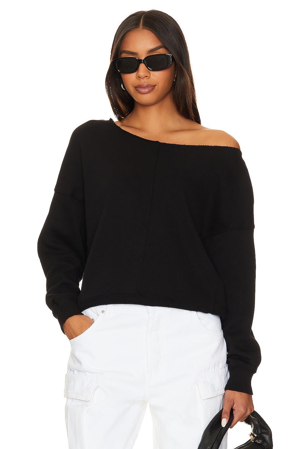off the shoulder crewneck