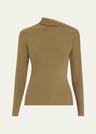off-the-shoulder fluid jersey top