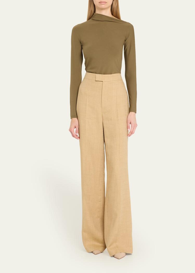 off-the-shoulder fluid jersey top