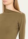 off-the-shoulder fluid jersey top