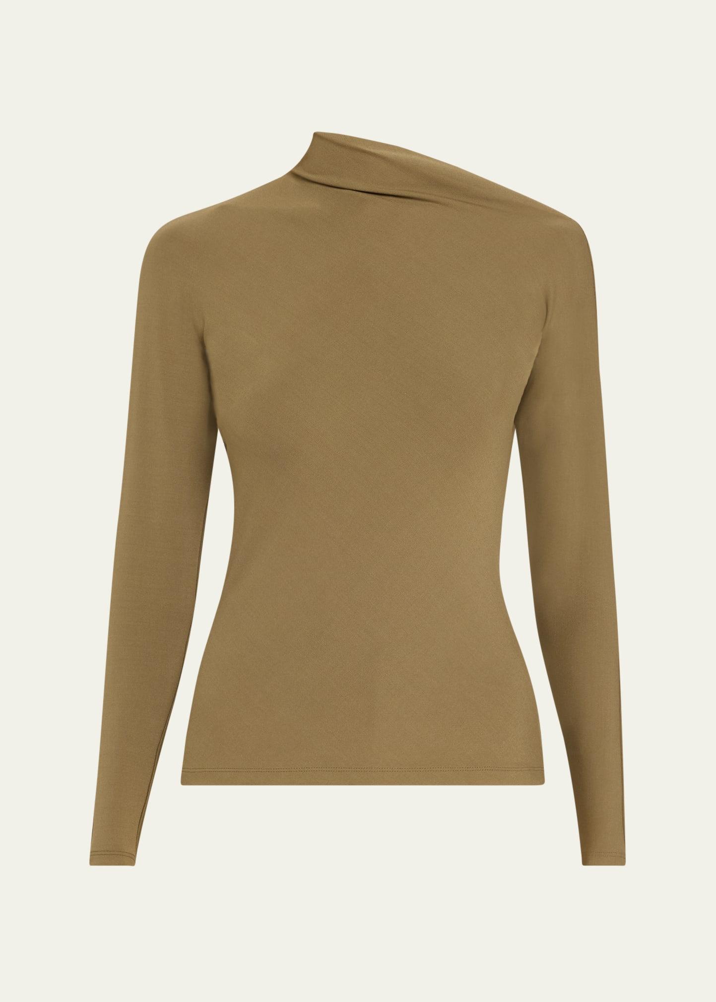 off-the-shoulder fluid jersey top
