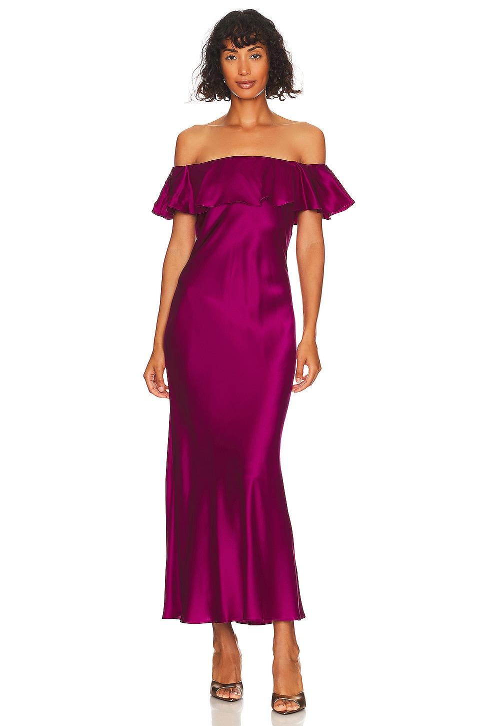 off the shoulder midi dress