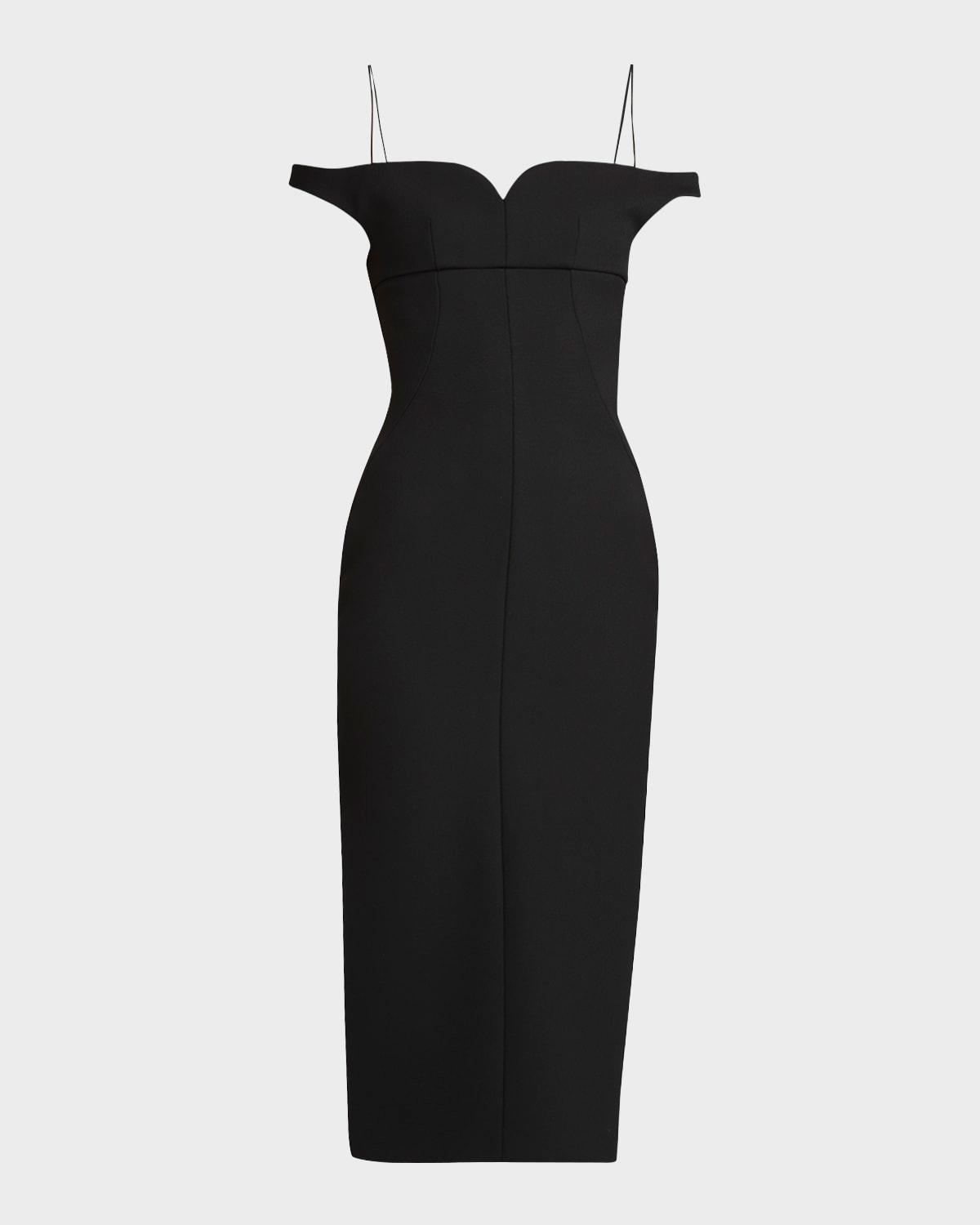 off-the-shoulder midi dress