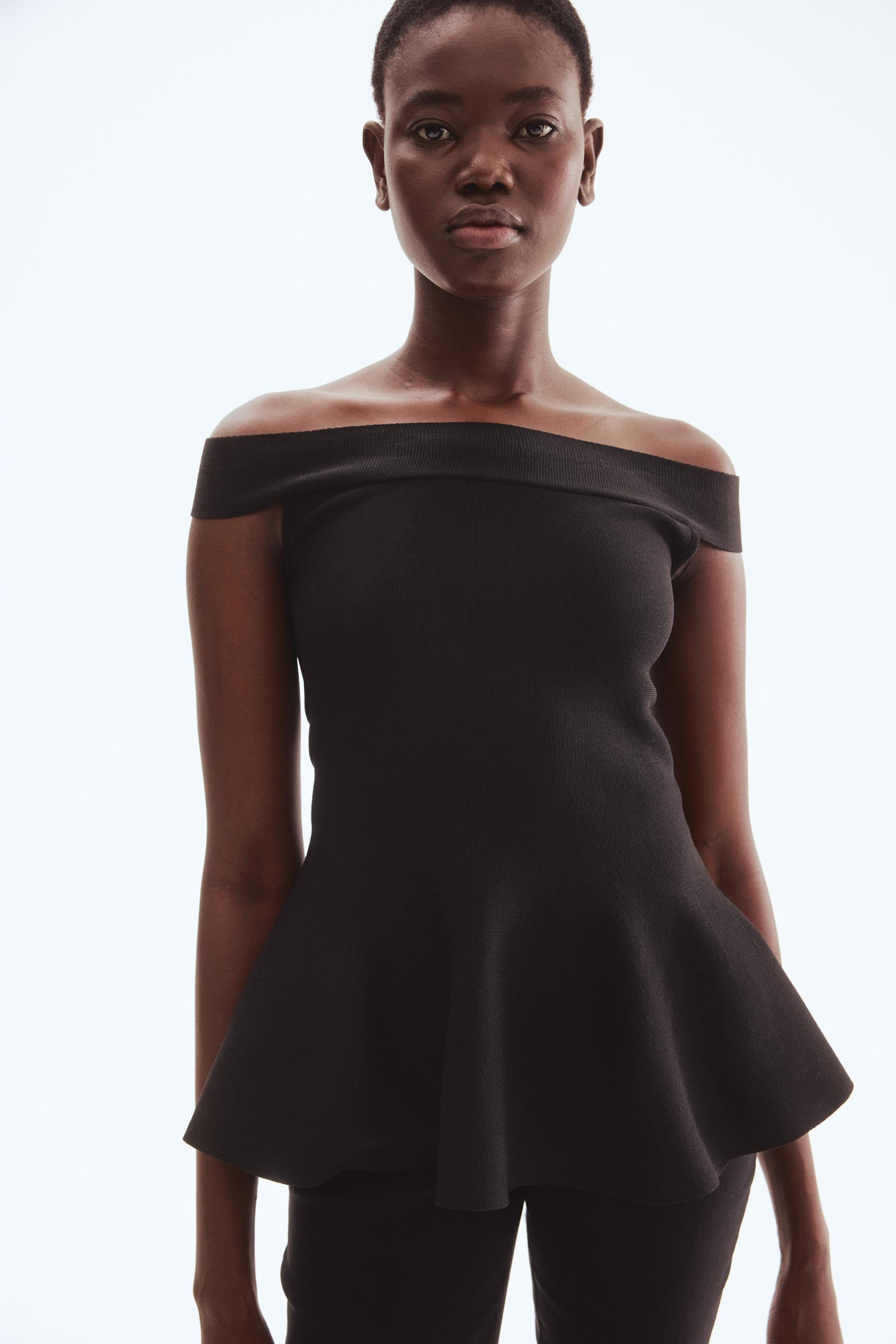 off-the-shoulder peplum top