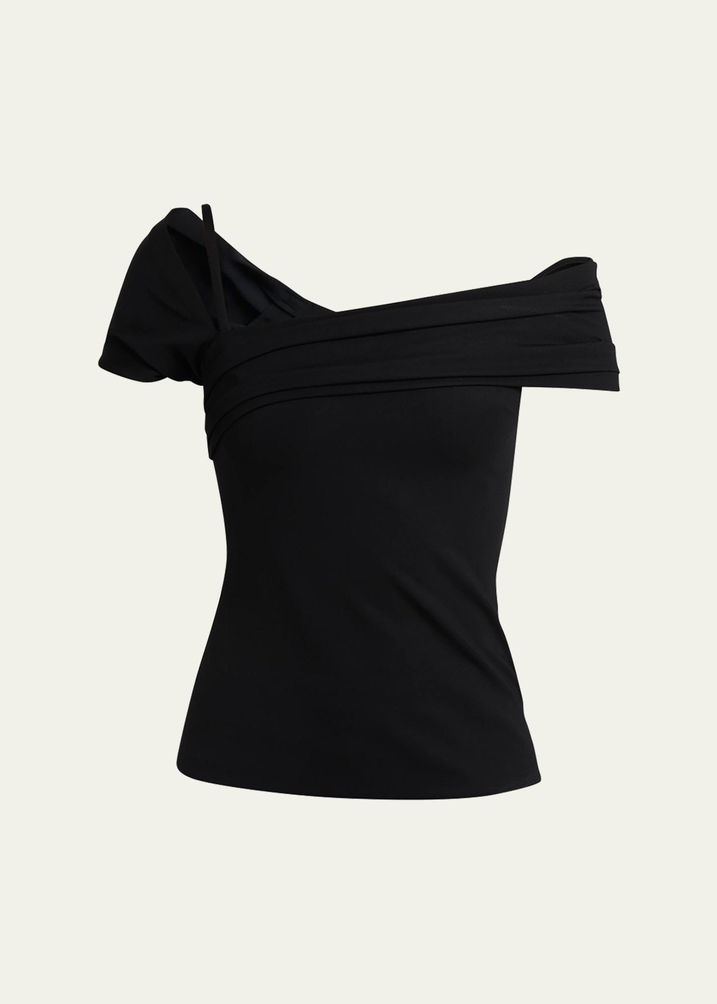 off-the-shoulder stretch blouse