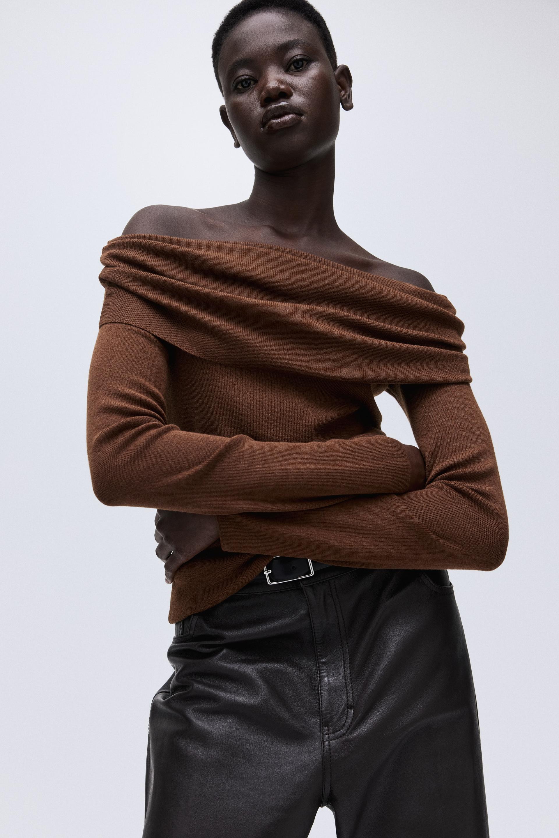 off-the-shoulder sweater