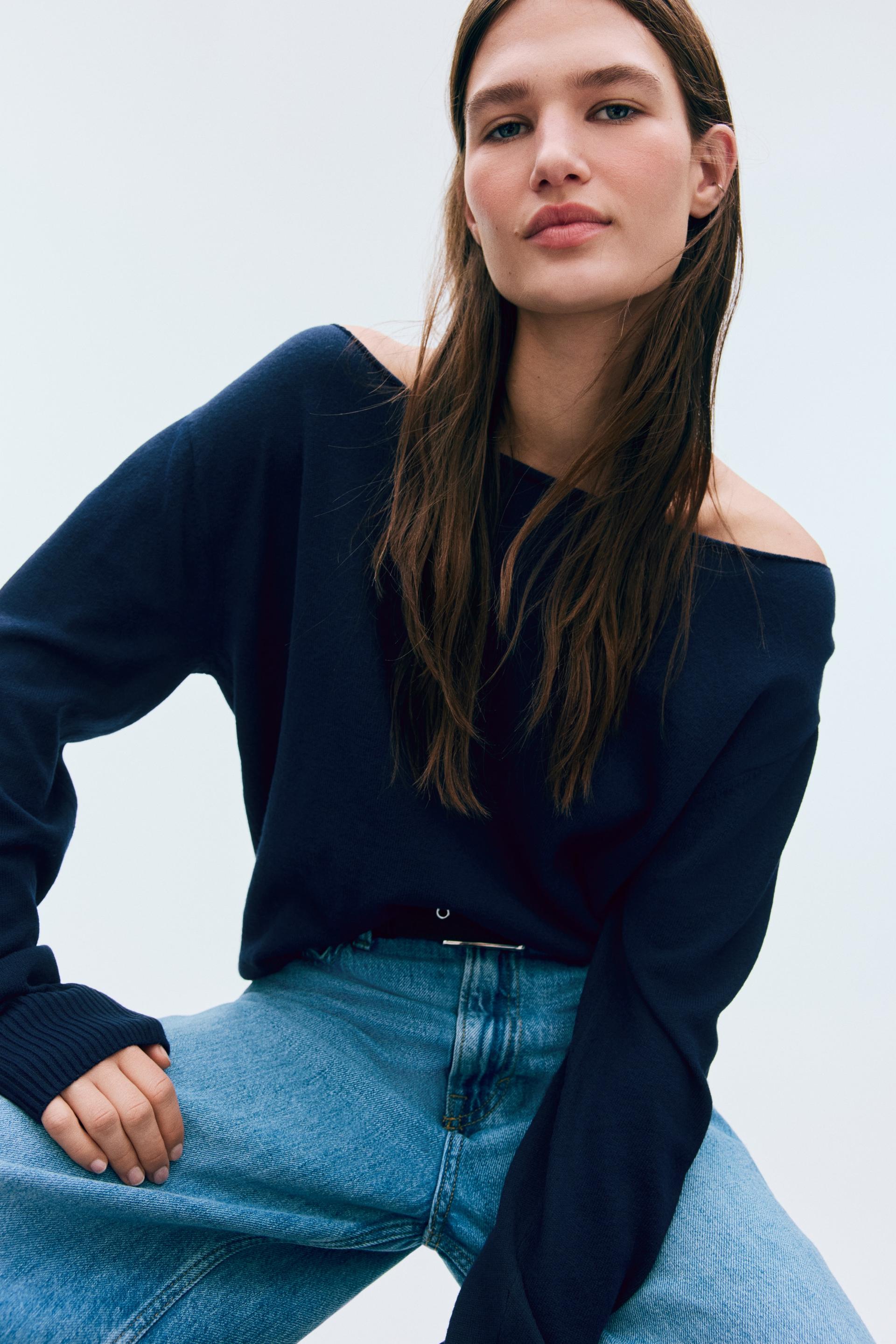 off-the-shoulder sweater